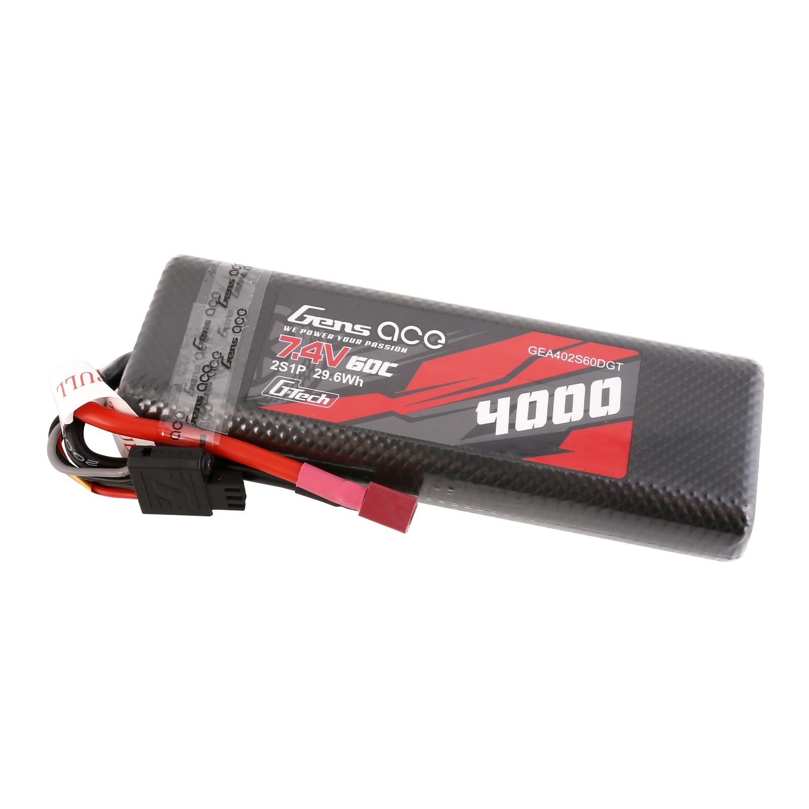Gens Ace Classic 4000mAh 2S batterie hardcase Deans 60C