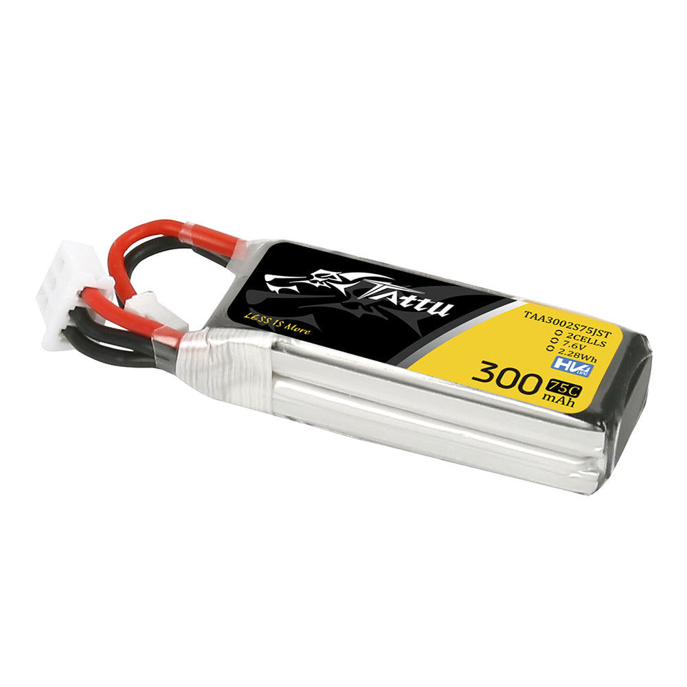 Tattu 300mAh 2S 75C batterie LiPo HV JST-PHR Tinyhawk