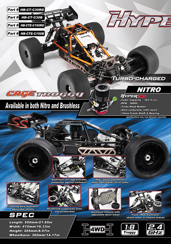 Hobao Hyper CTE truggy 1/8 électrique RTR noir