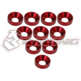 3RACING PARTS Rondelle alu fraisée M3 x10 noir