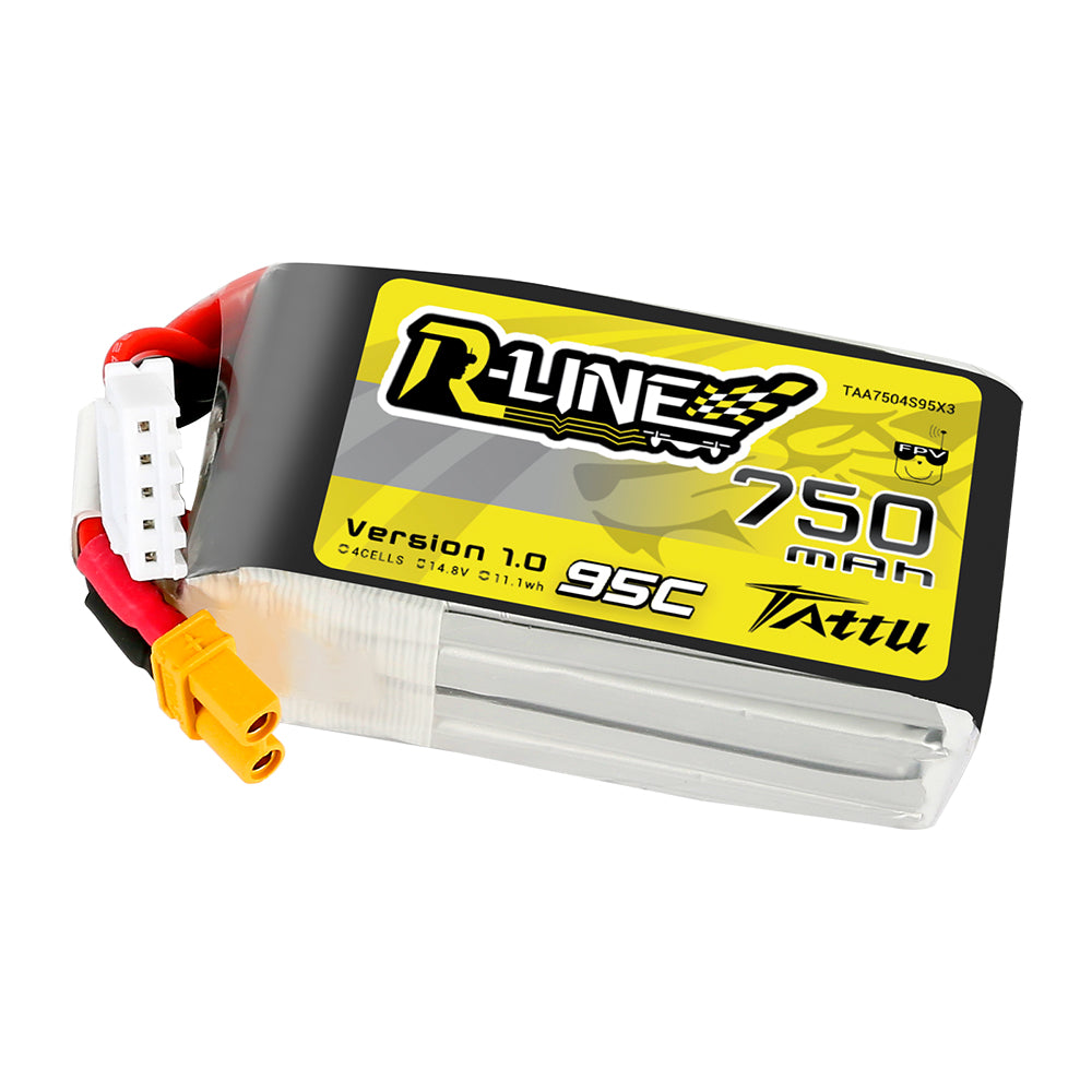 Tattu R-Line 750mAh 4S 95C 14.8V batterie FPV XT30