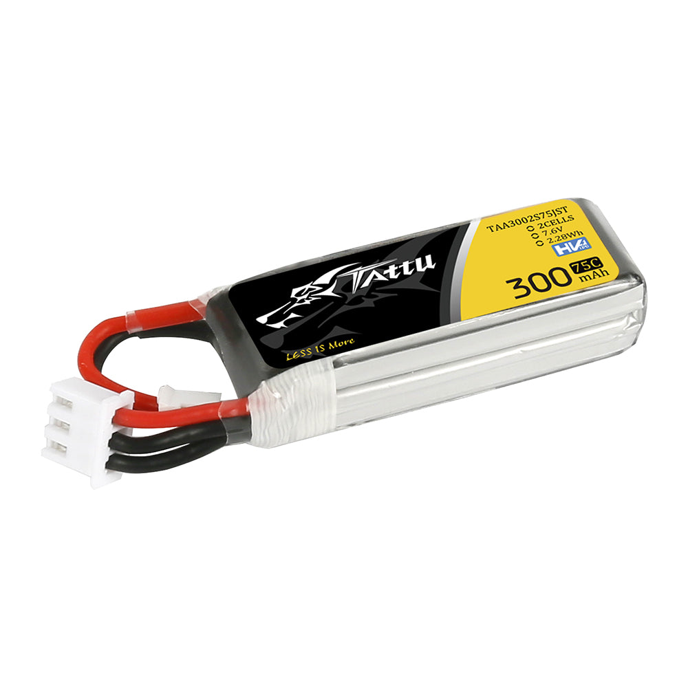 Tattu 300mAh 2S 75C batterie LiPo HV JST-PHR Tinyhawk