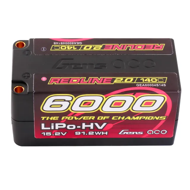 Gens Ace Redline 2.0 Batterie Lipo 6000mAh 4S HV Shorty