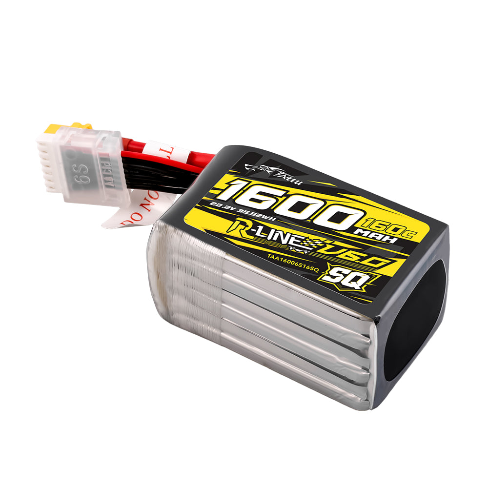 Tattu R-Line 1600mAh 6S 160C batterie Lipo XT60 SQ V6