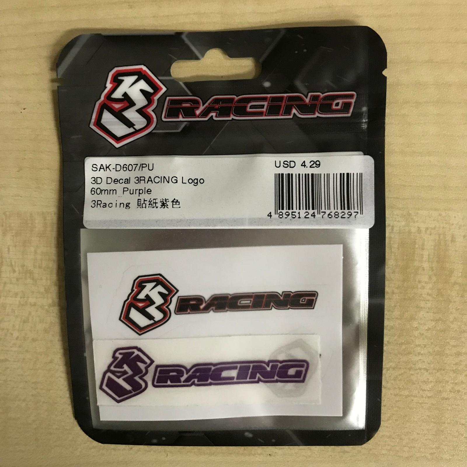 3Racing Sakura sticker 3D SAK-D607 logo 60mm doré