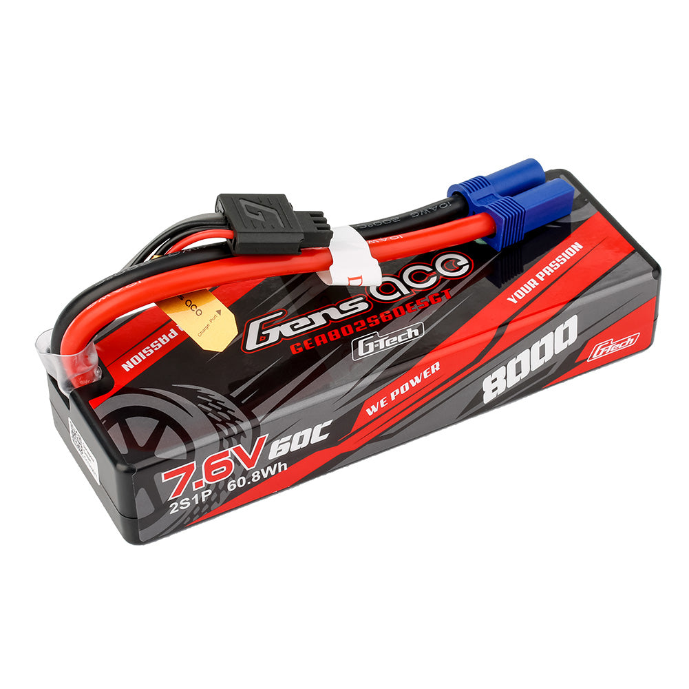 Gens Ace Car Classic 8000mAh 2S batterie LiPo 7.6V HV EC5
