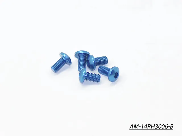 Arrowmax Screws vis alu M3x6 tête ronde bleue 7075 x5