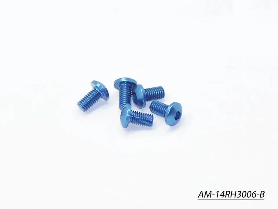 Arrowmax Screws vis alu M3x6 tête ronde bleue 7075 x5