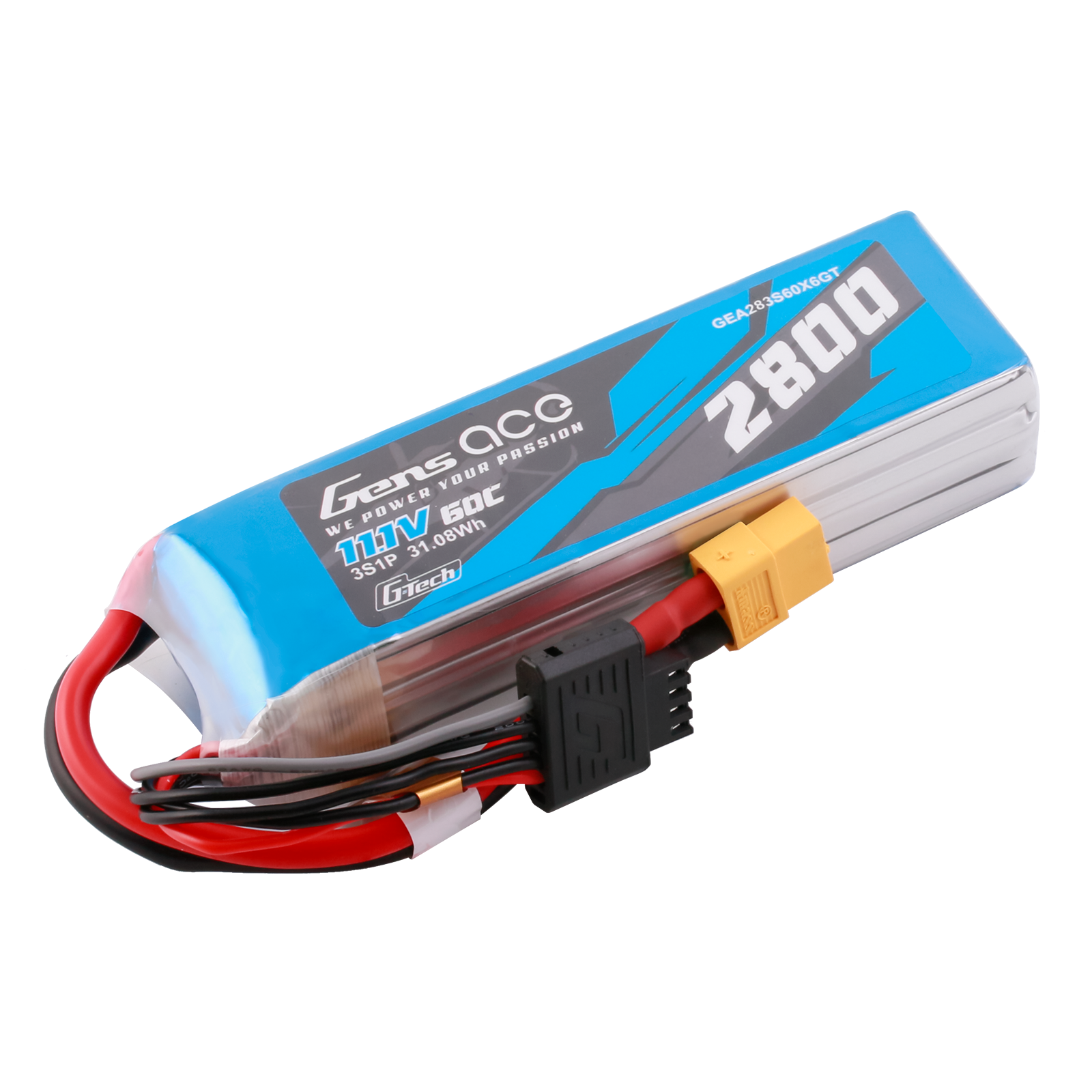 Gens Ace Car Classic 2800mAh 3S batterie LiPo 60C XT60