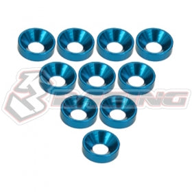 3RACING PARTS Rondelle alu fraisée M3 x10 noir