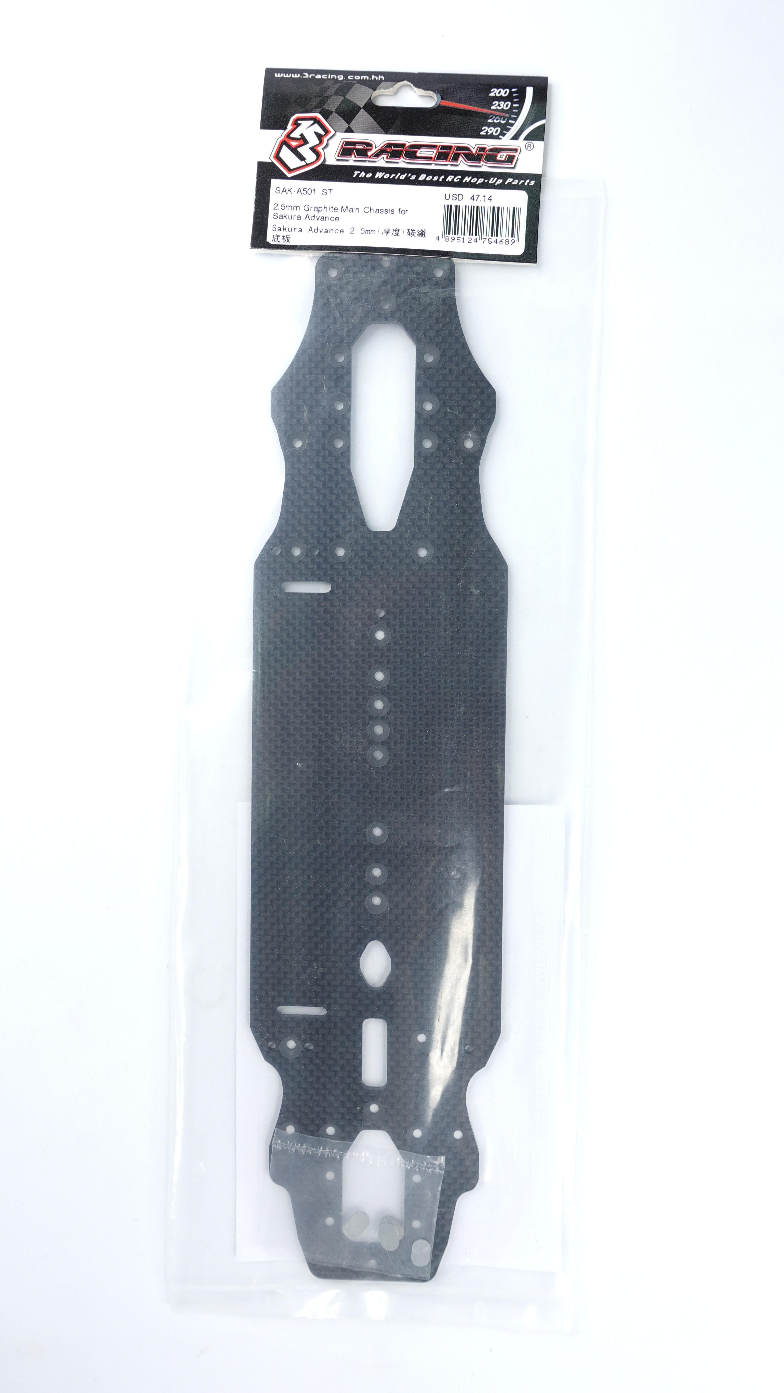3Racing Advance SAK-A501 châssis graphite + réglage châssis