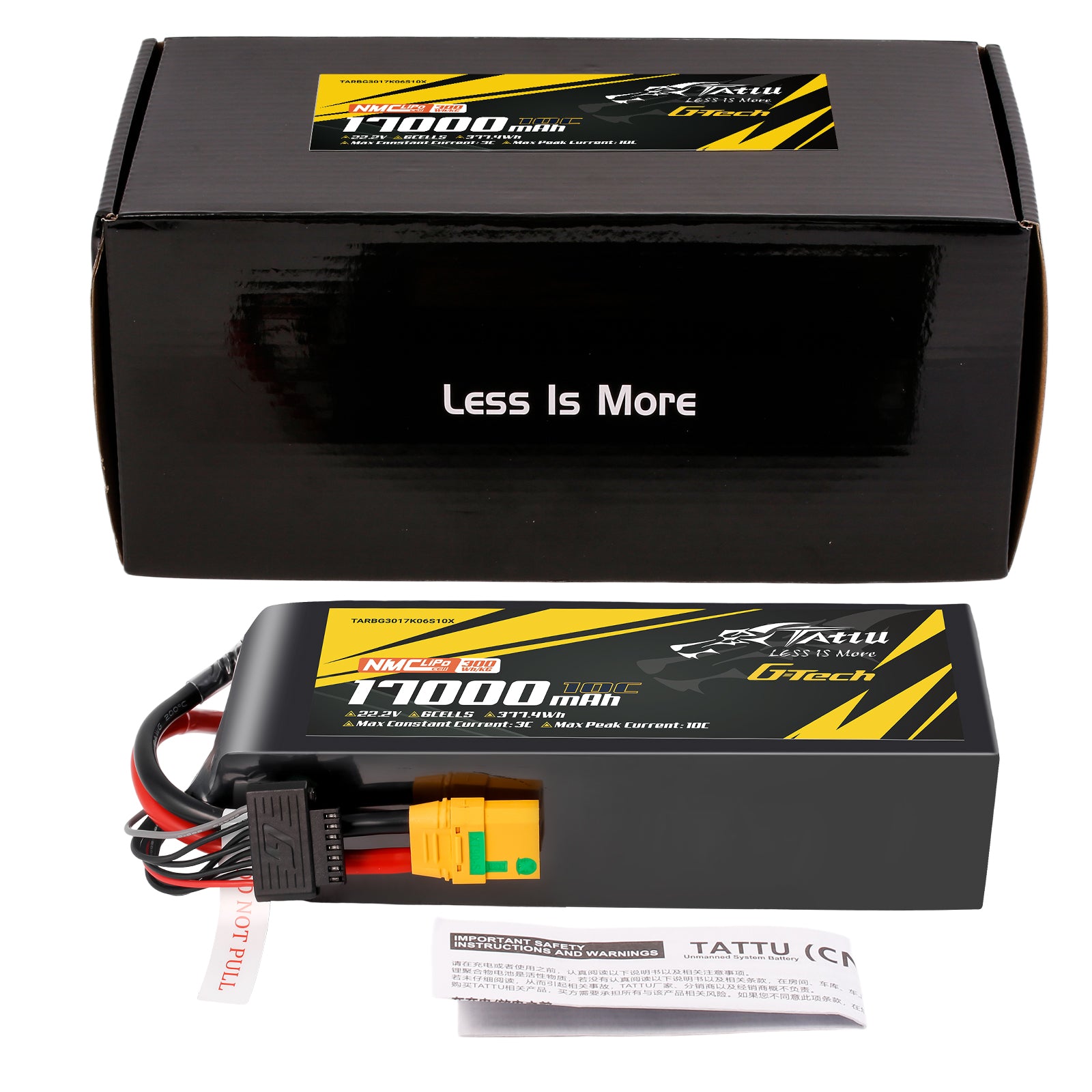 Tattu 17000mAh 6S 10C 22.2V batterie drone XT90S-F semi-solide