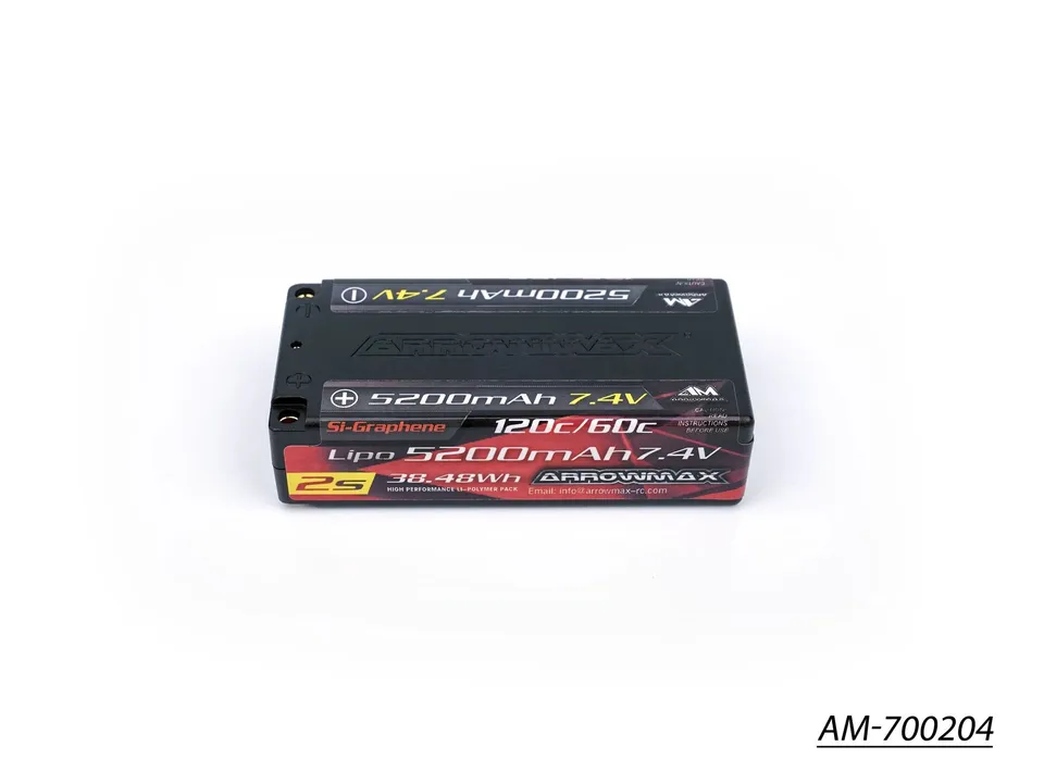 Arrowmax 2S LiPo batterie shorty 5200mAh 7.4V 60C