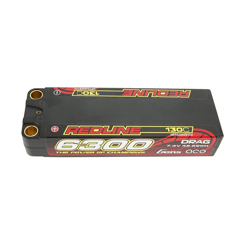 Gens Ace Redline 6300mAh 2S batterie lipo 130C bullet