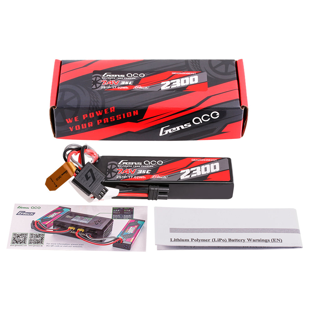 Gens Ace Classic 2300mAh 2S 35C batterie LiPo iEC2
