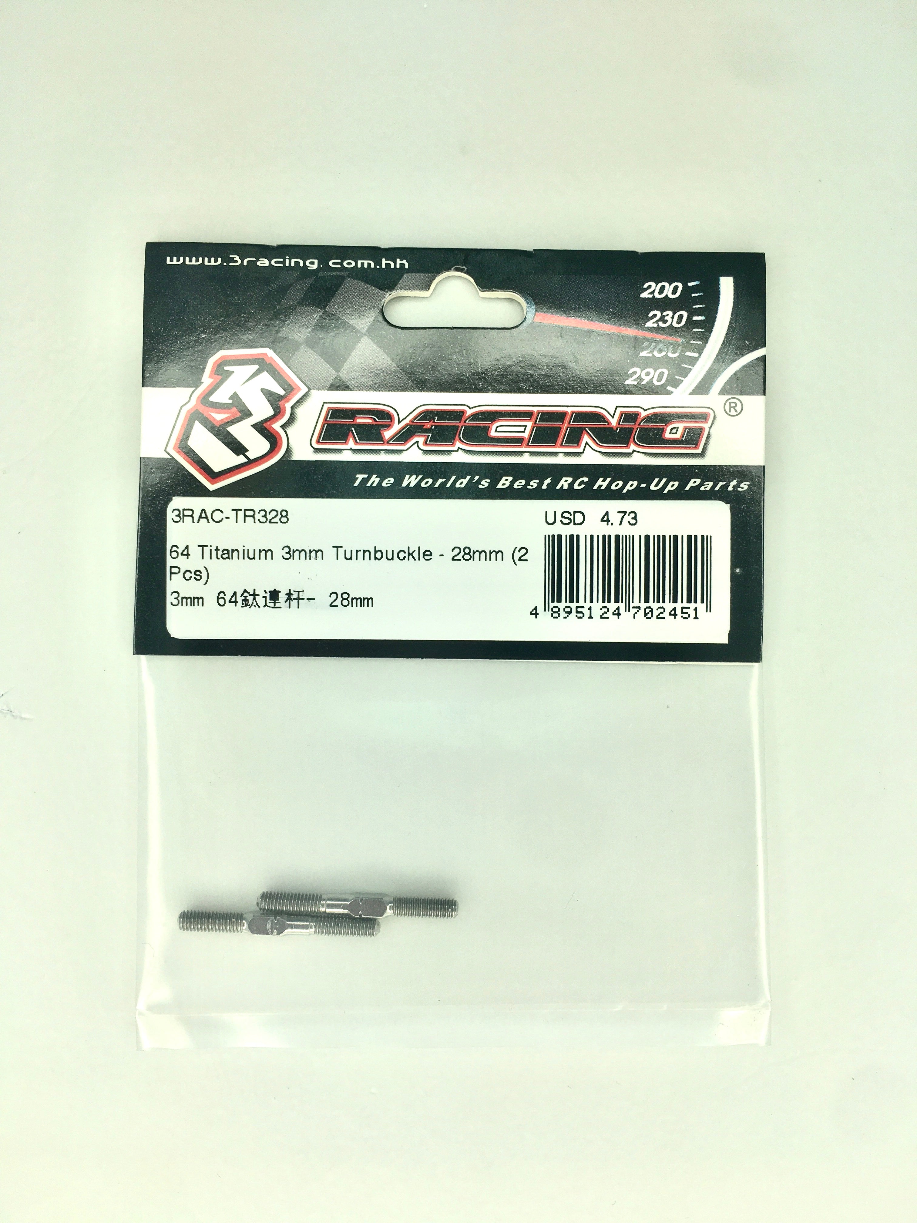 3Racing TR328 biellette titane 28mm 3mm x2