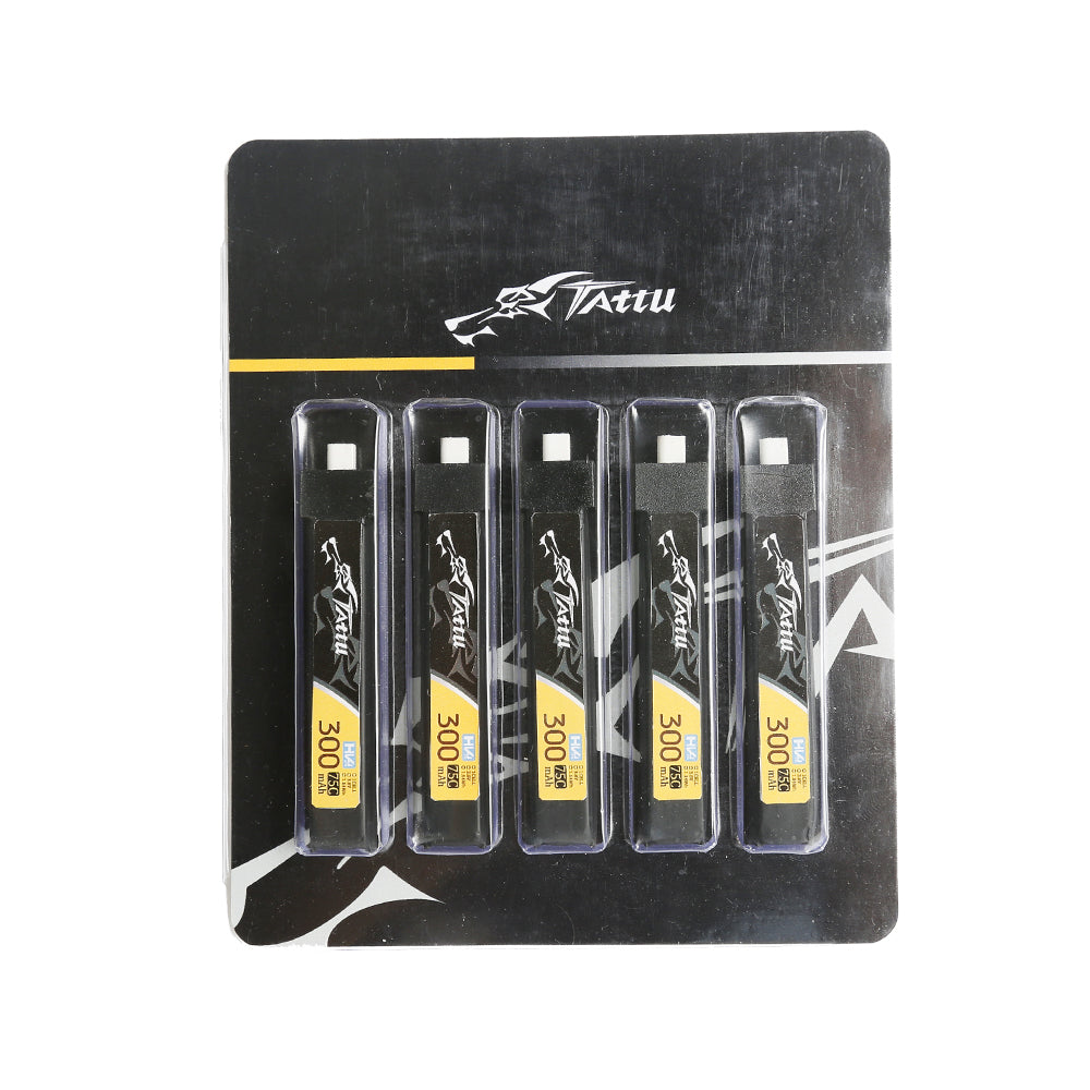 Tattu Whoop 300mAh 1S 75C batterie HV BT2.0 x5