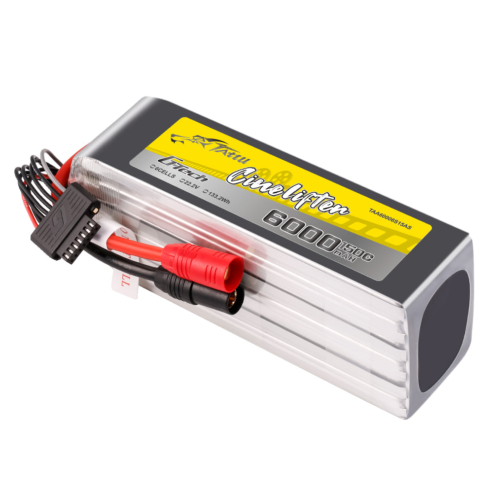 Tattu Cinelifter 6000mAh 6S batterie LiPo 150C AS150