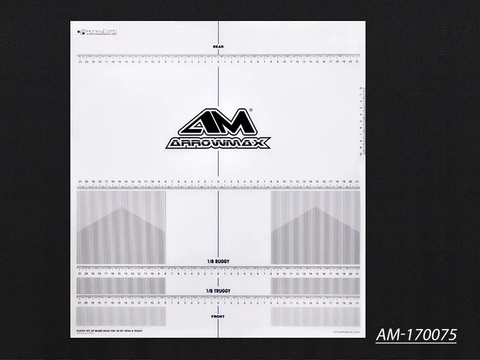 Arrowmax sticker planche réglage 1/8 Off-Road AM-170075