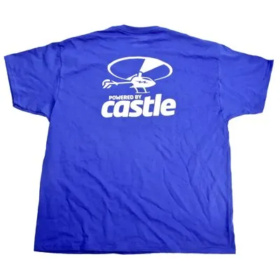 Castle Gear t-shirt Heli bleu / blanc coton M à XXL
