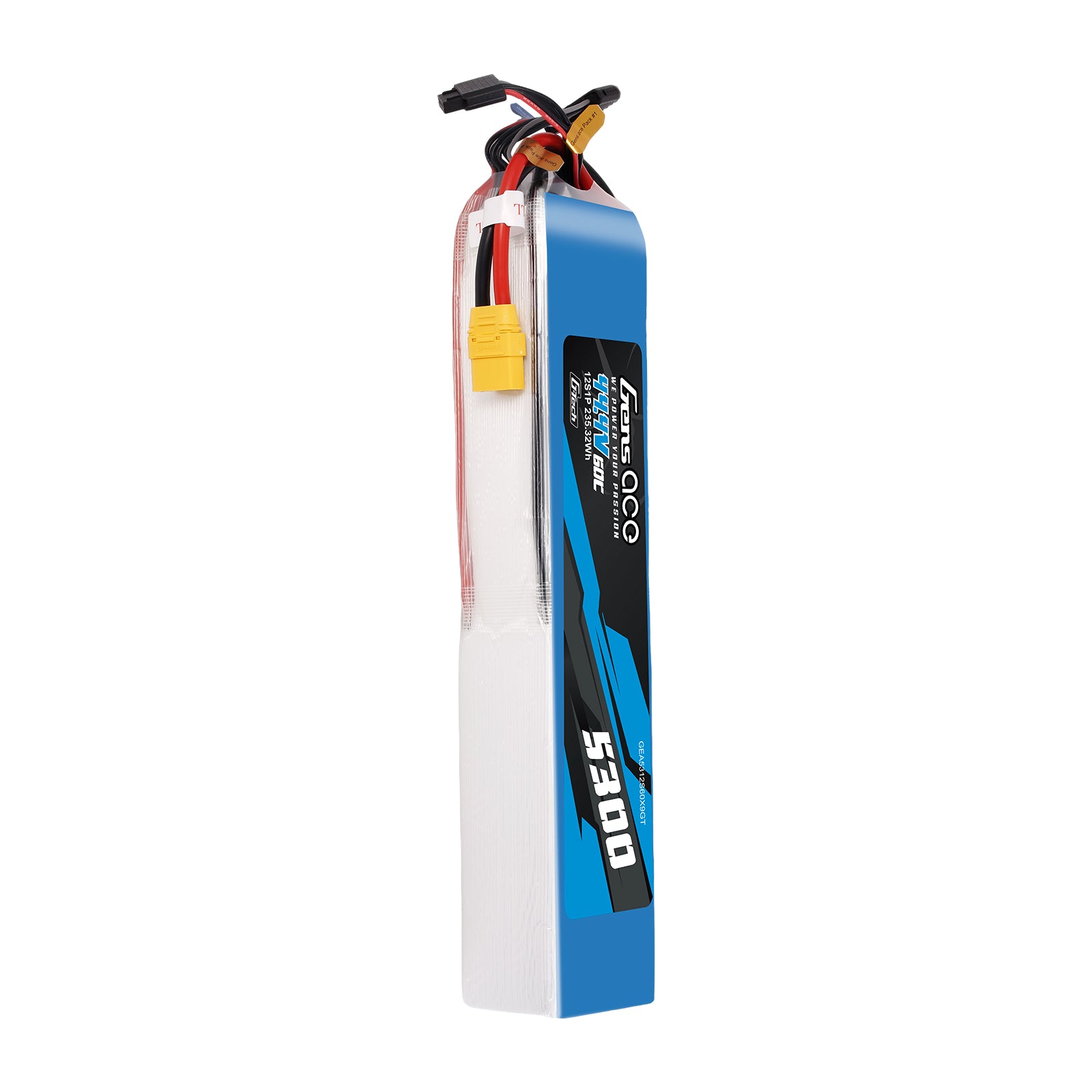 Gens Ace 5300mAh 12S 60C batterie LiPo 44,4V XT90 héli