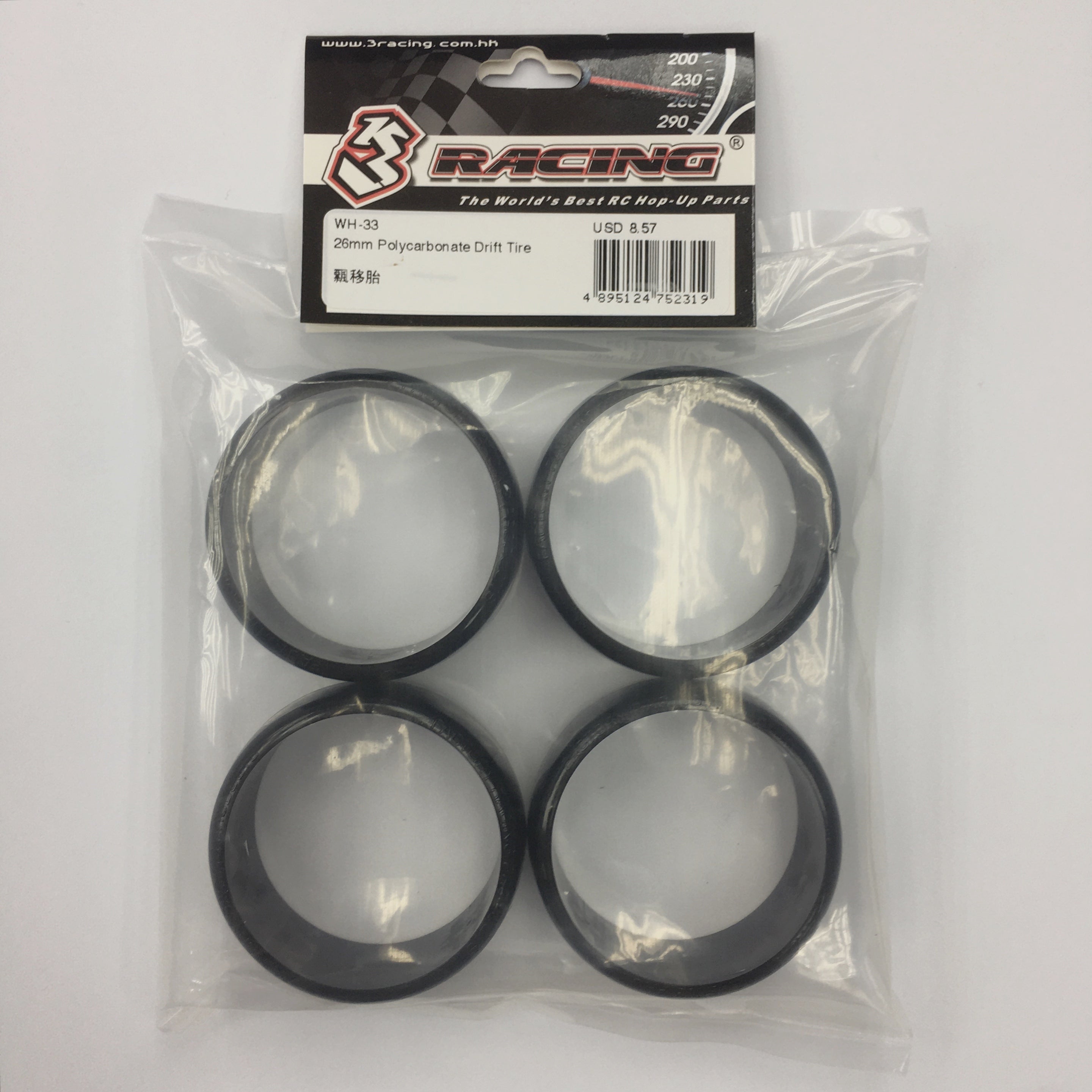 3Racing Parts WH-33 Pneu Drift 26mm Polycarbonate
