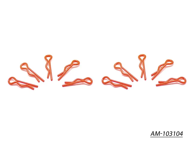 Arrowmax Body Clip AM-103104 clips carrosserie 1/10 rouge (10)