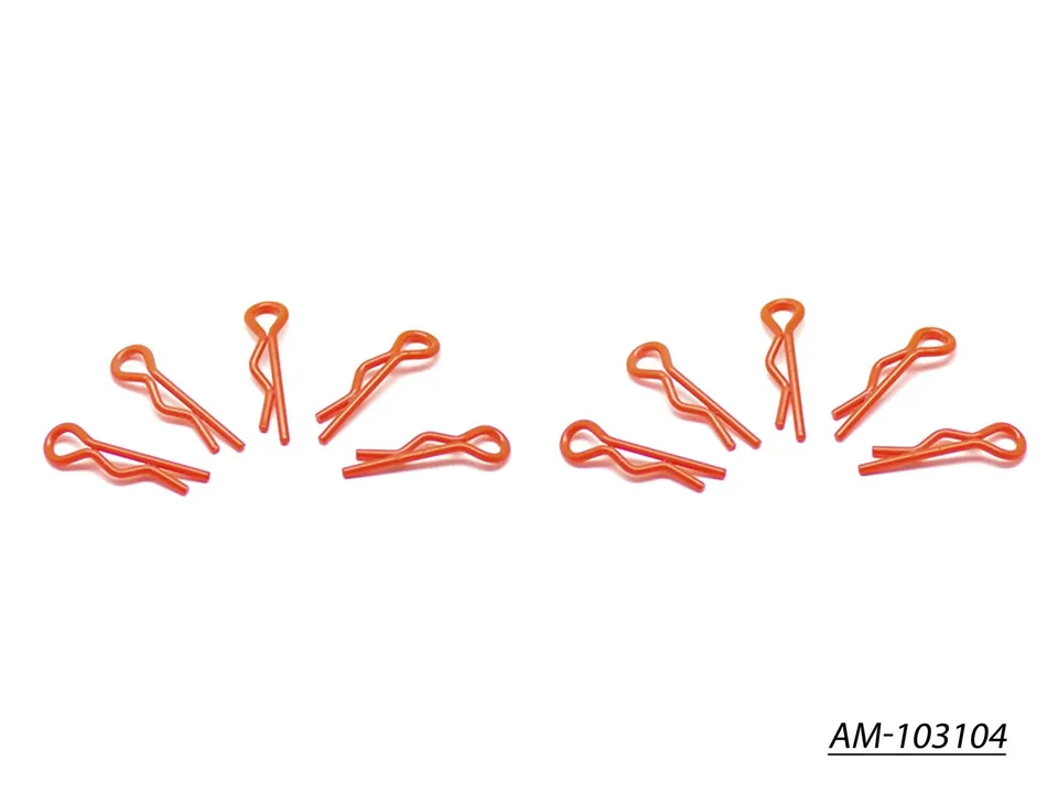 Arrowmax Body Clip AM-103104 clips carrosserie 1/10 rouge (10)