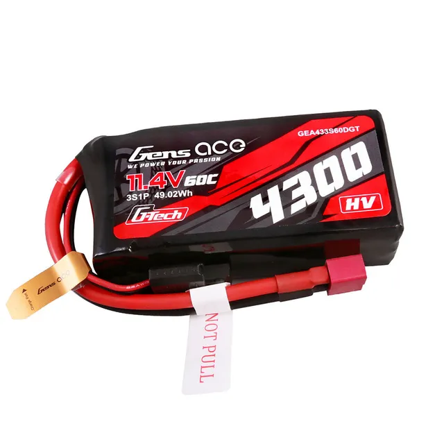 Gens Ace Car Classic 4300mAh 3S batterie LiPo HV 60C Deans