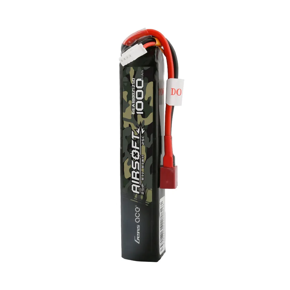 Gens Ace Airsoft 1000mAh 2S batterie LiPo 7.4V Deans