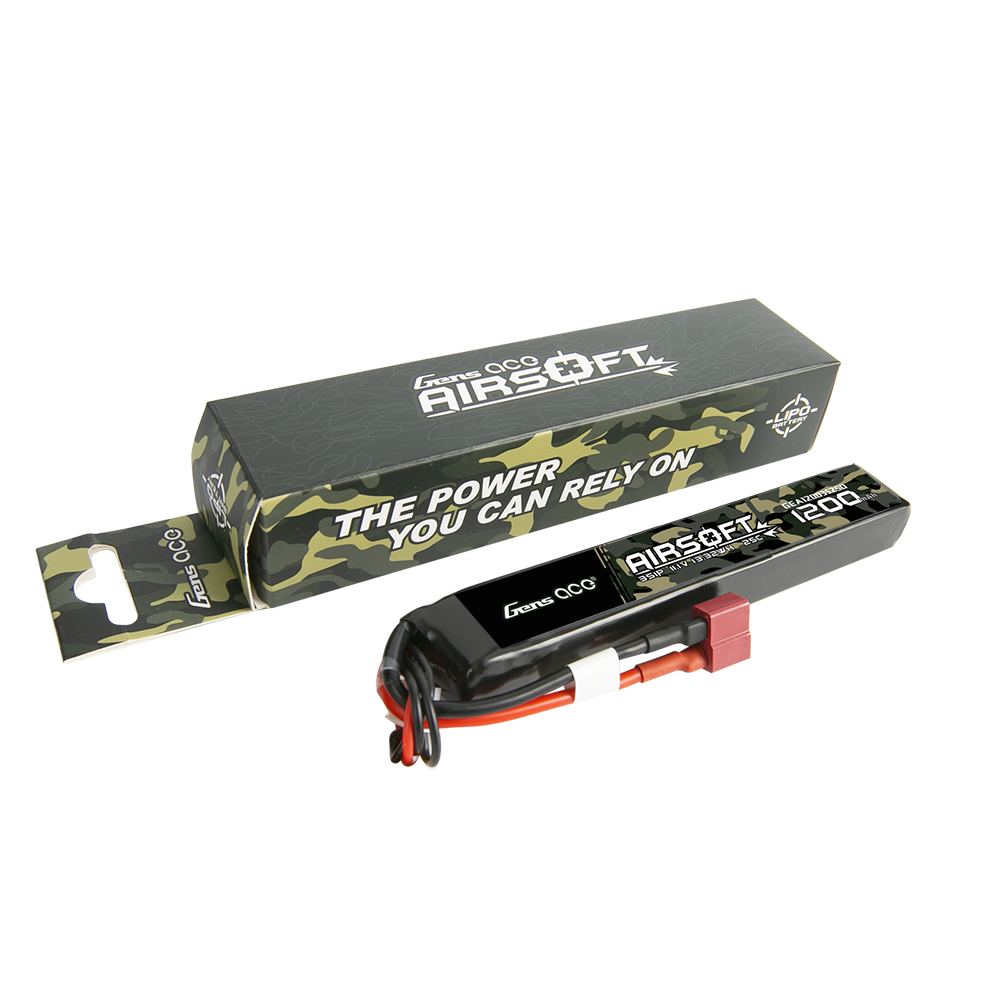 Gens Ace Airsoft Battery lipo 1200mAh 3S 11.1V 25C Deans
