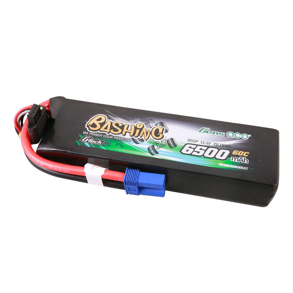 Gens ace Bashing 6500mAh 3S batterie lipo 11.1V EC5