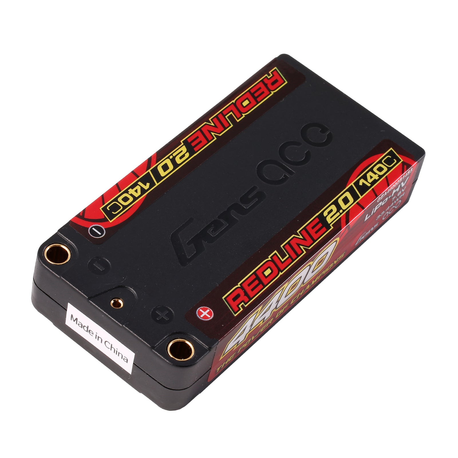 Gens Ace Redline 2.0 4400mAh 2S batterie LiPo Shorty HV