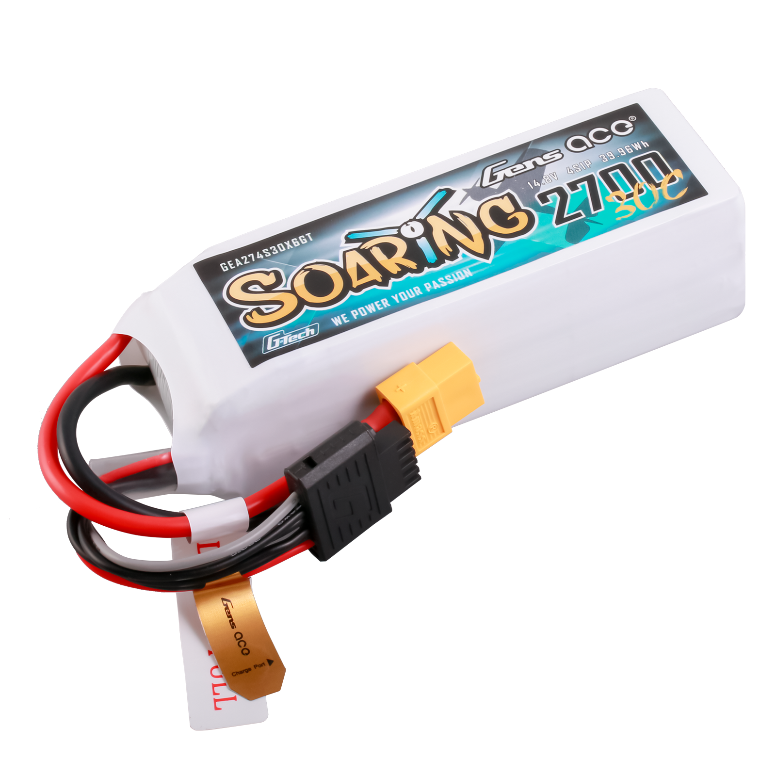 Gens Ace Soaring 2700mAh 4S 30C batterie LiPo 14.8V XT60