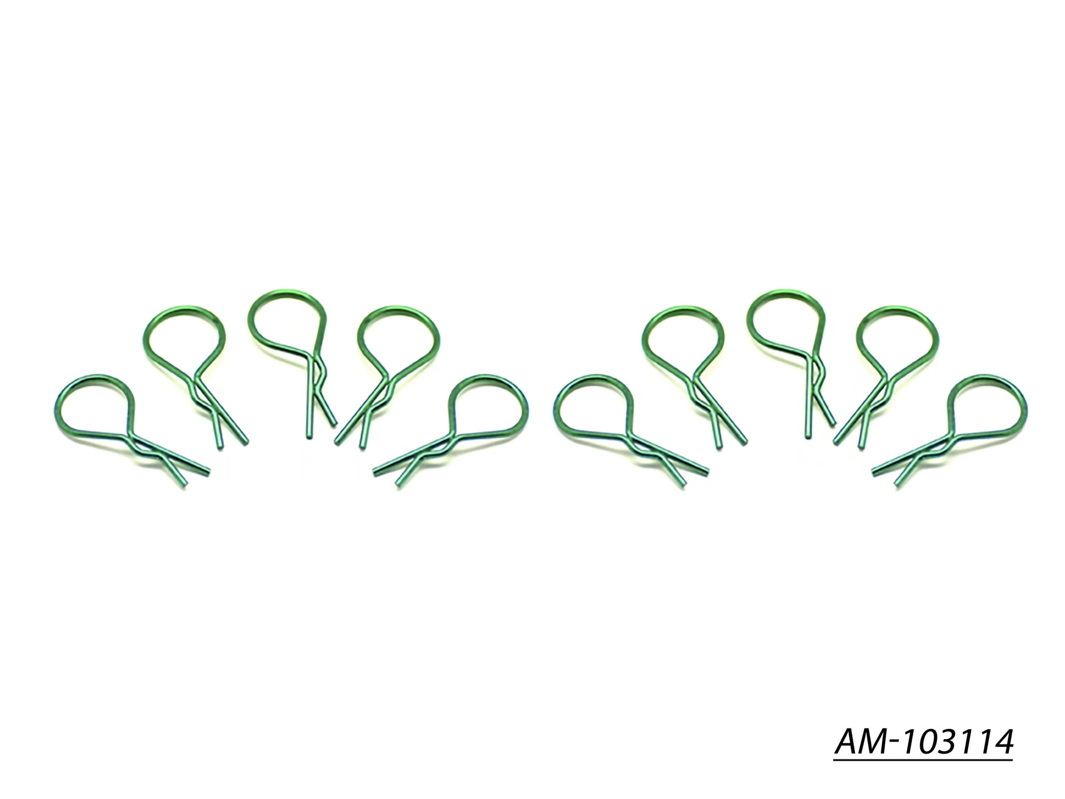 Arrowmax Body Clip clips carrosserie 1/10 vert x10