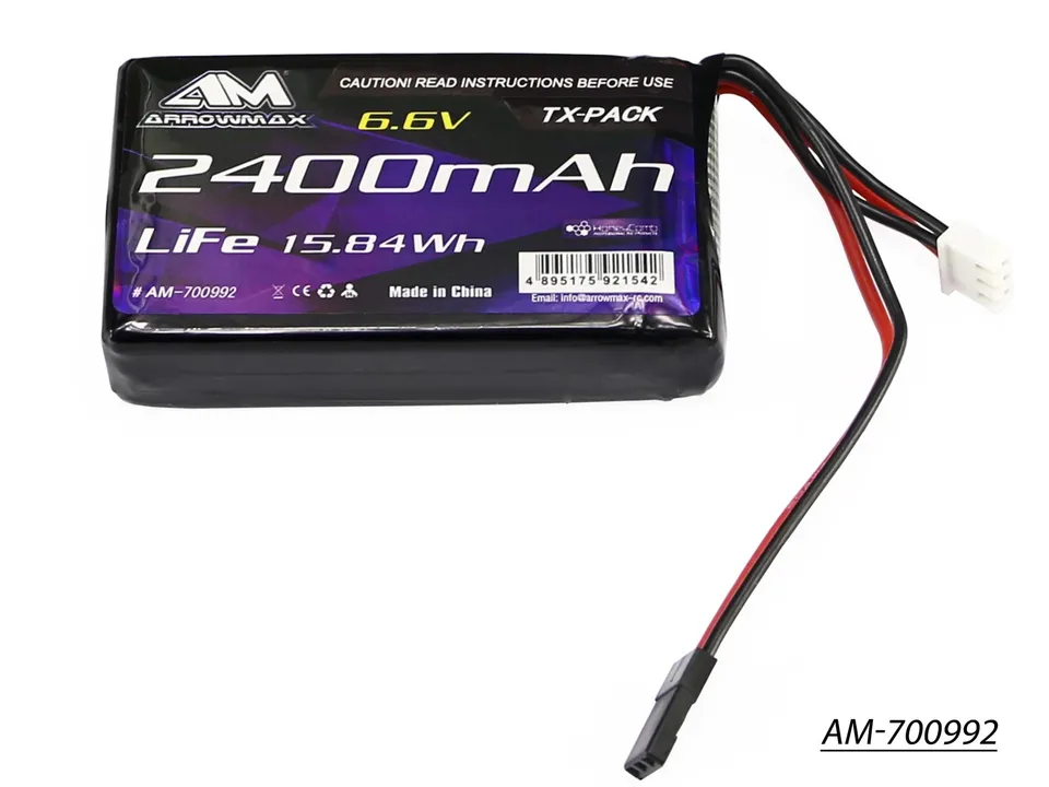 Arrowmax 2S LiPo Batterie Radio 2400mAh 6.6V AM-700992