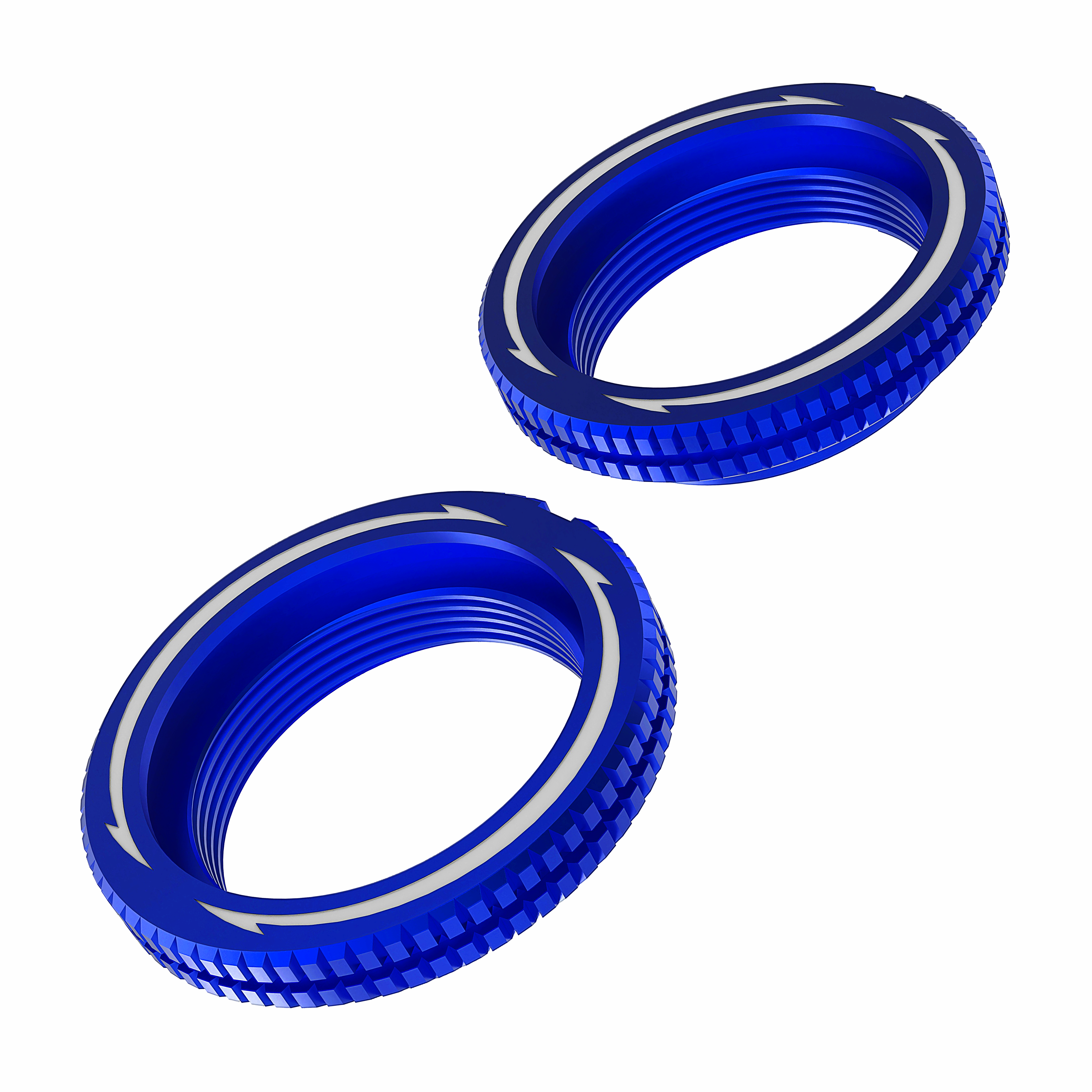 3Racing AuperD5 SAK-D6818D bague amortisseur Big Bore bleue