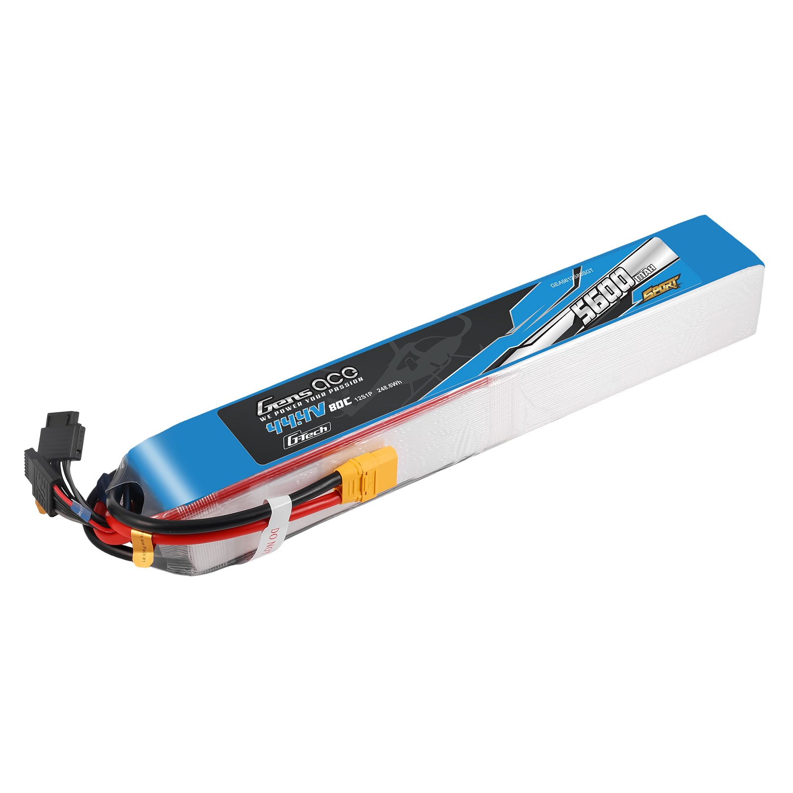 Gens Ace Sport 3500mAh 12S batterie LiPo 44.4V 80C XT90
