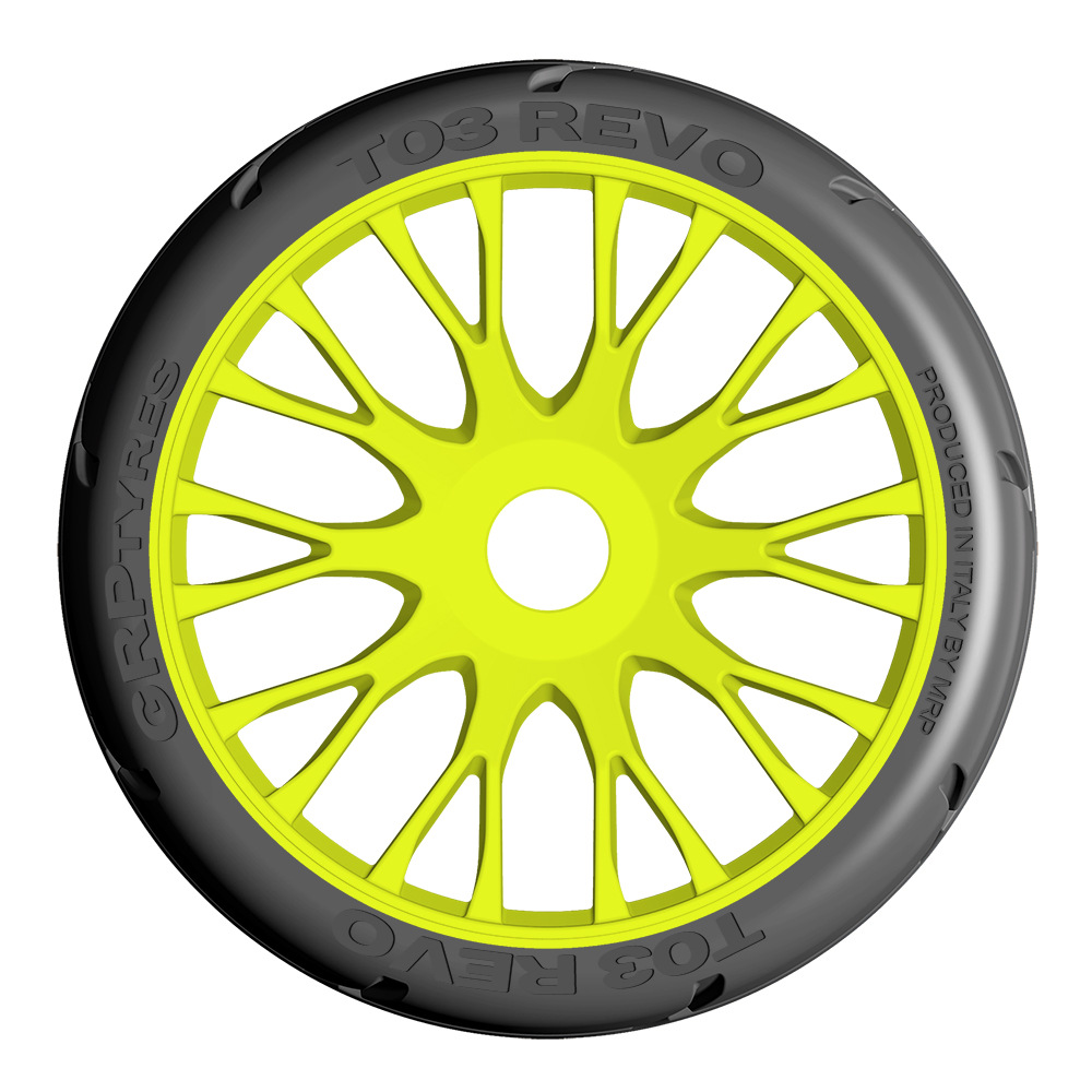 GRP 1:8 GT GTY03-XM3 pneus collés x2 XM3 grip moyen