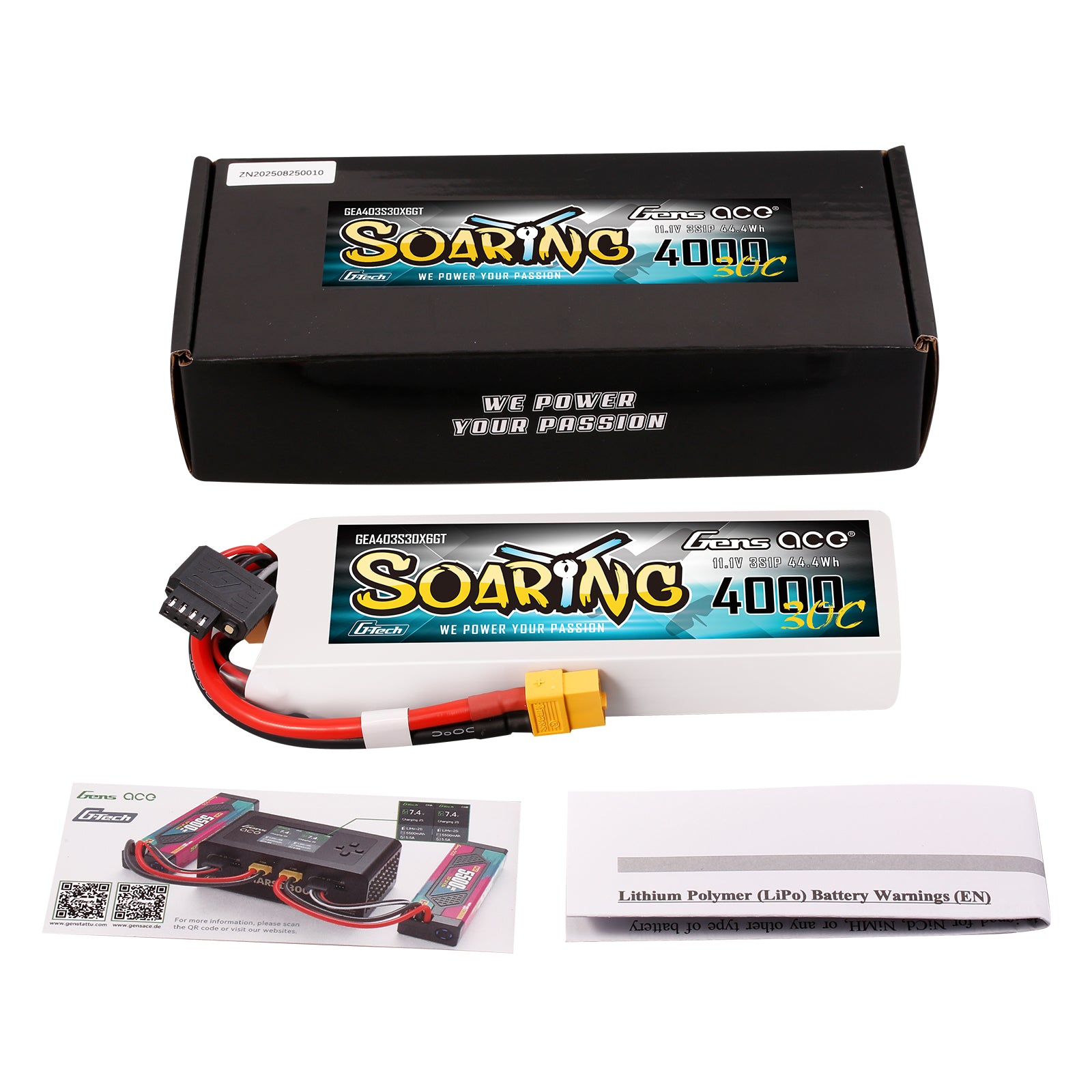 Gens Ace Air Classic 4000mAh 3S 30C batterie LiPo 11,1V XT60