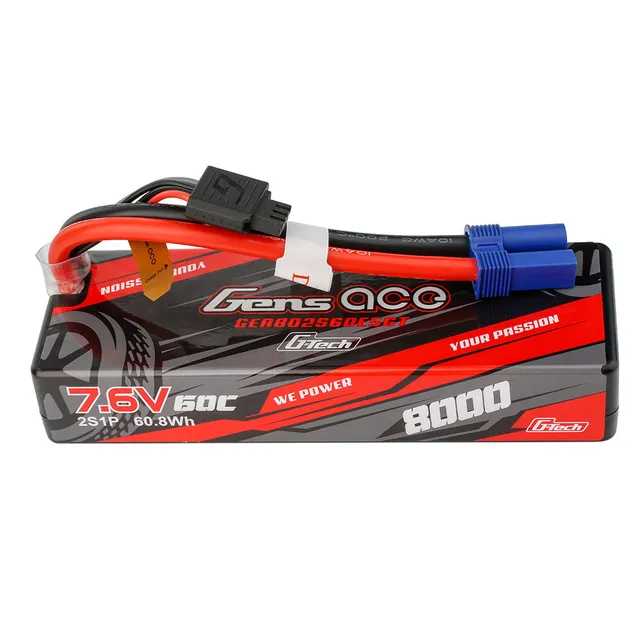 Gens Ace Car Classic 8000mAh 2S batterie LiPo 7.6V HV EC5
