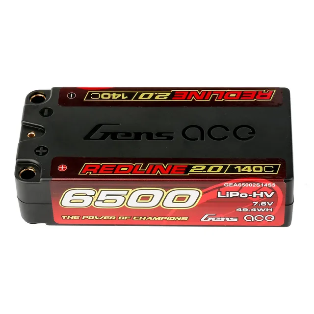 Gens Ace Redline 2.0 6500mAh 2S 140C batterie LiPo shorty HV