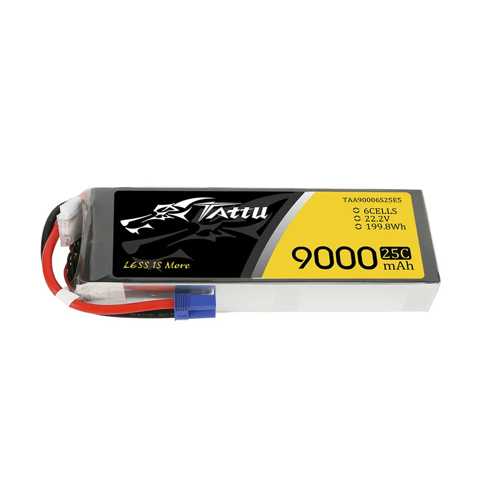 Gens Ace Tattu 9000mAh 6S batterie lipo EC5 25C