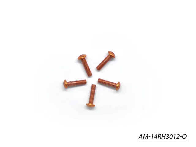 Arrowmax vis alu M3x12 orange AM-14RH3012-O tête ronde x5
