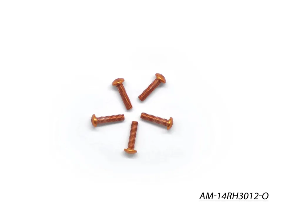 Arrowmax vis alu M3x12 orange AM-14RH3012-O tête ronde x5