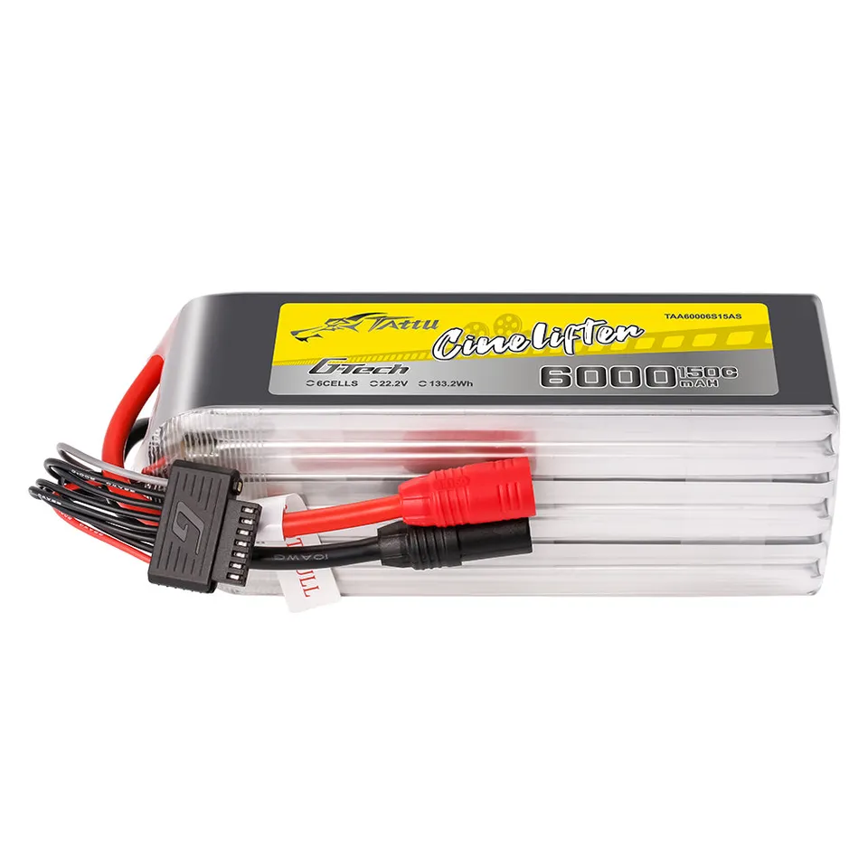 Tattu Cinelifter 6000mAh 6S batterie LiPo 150C AS150