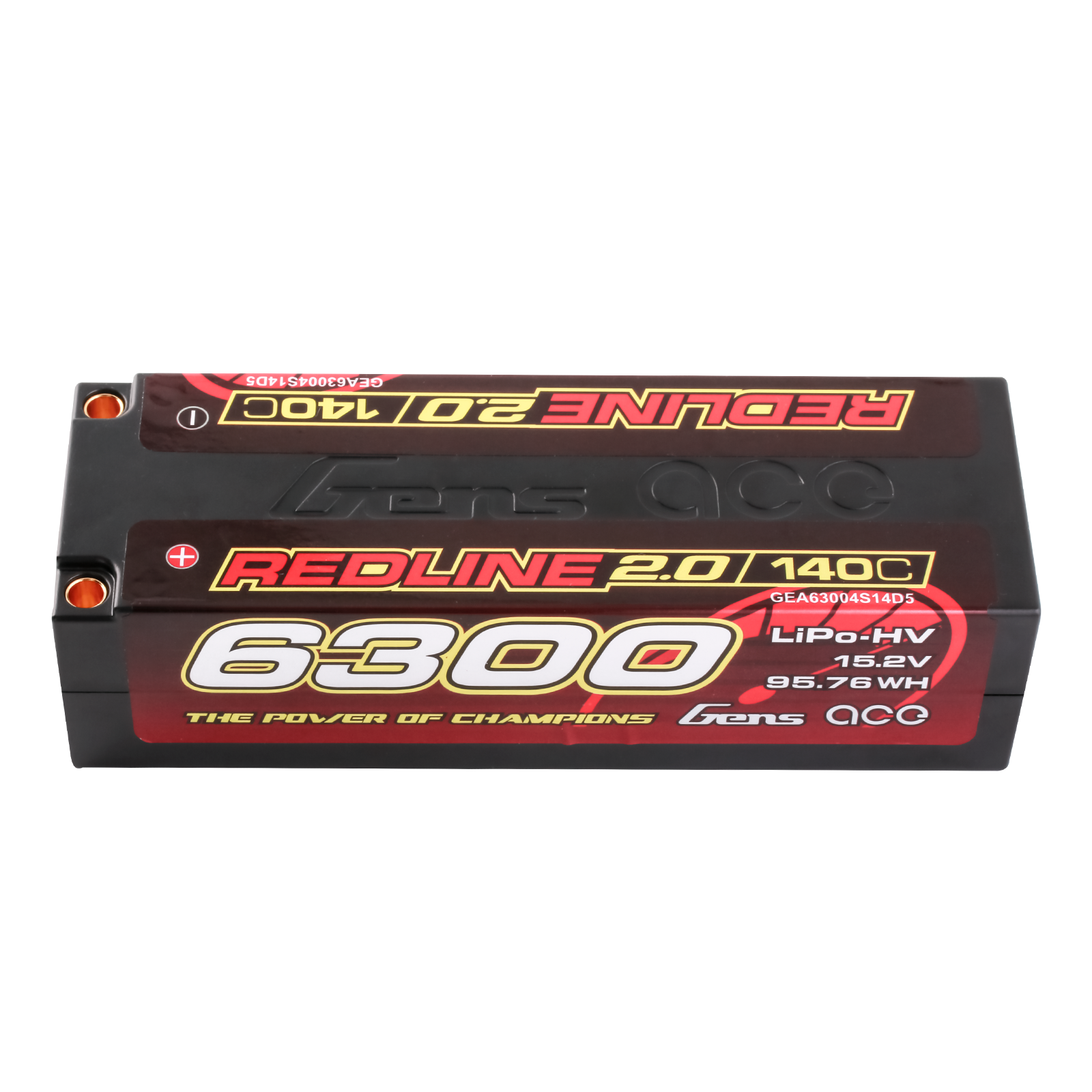 Gens Ace Redline 2.0 6300mAh 4S 140C batterie LiPo HV Bullet