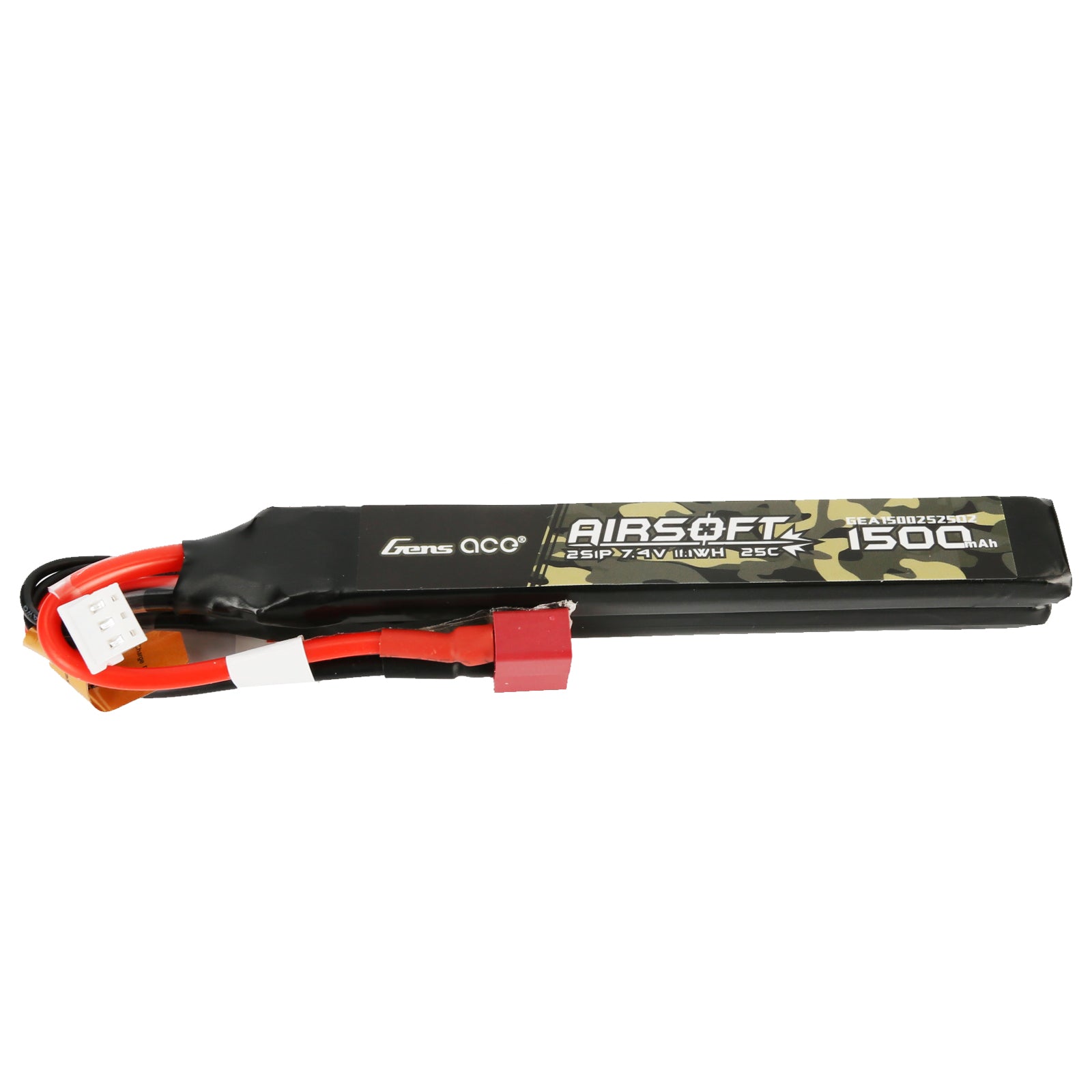 Gens ace Airsoft 1500mAh 2S 25C batterie LiPo 7.4V Deans Nunchuck