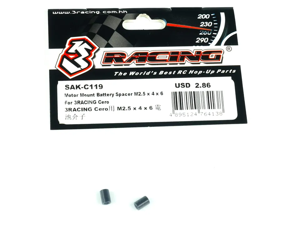 3Racing Cero SAK-C119 Entretoise Batterie M2.5x4x6