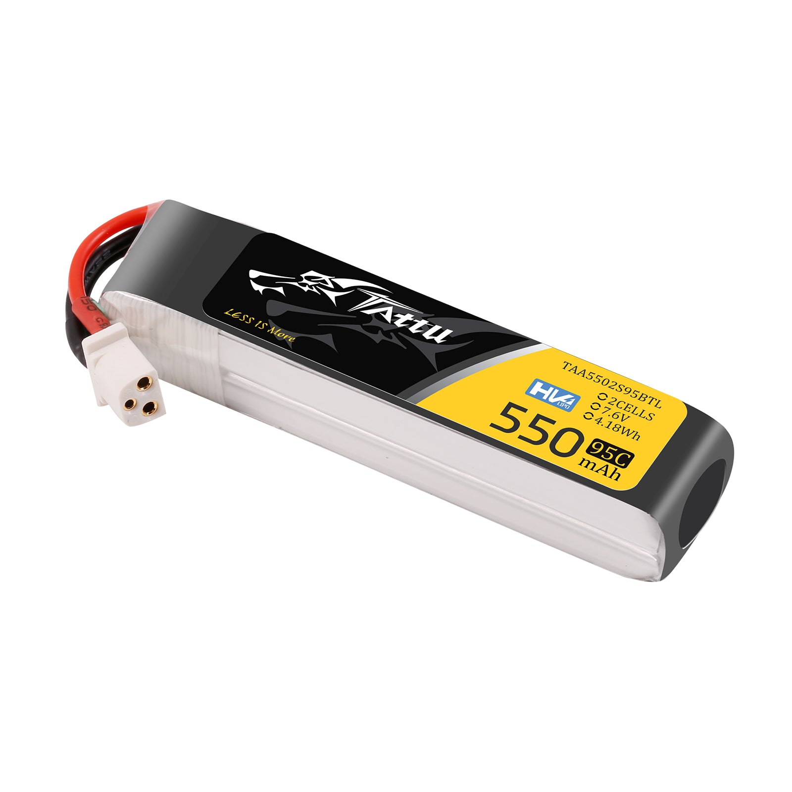 Tattu 550mAh 2S 95C 7,6V batterie LiPo HV BT3.0